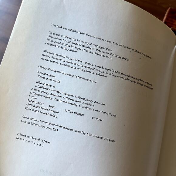 Vintage 1986 Creating The World: Poetry, Art And Children Paperback Book - Picture 3 of 10